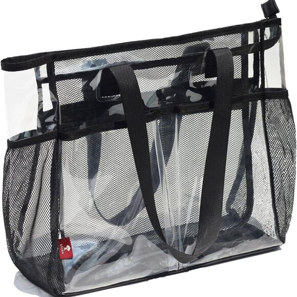 Lightweight Clear Tote Bag with Strong Shoulder Strap - 19x6x14 for Easy Carry - Picture 8 of 9